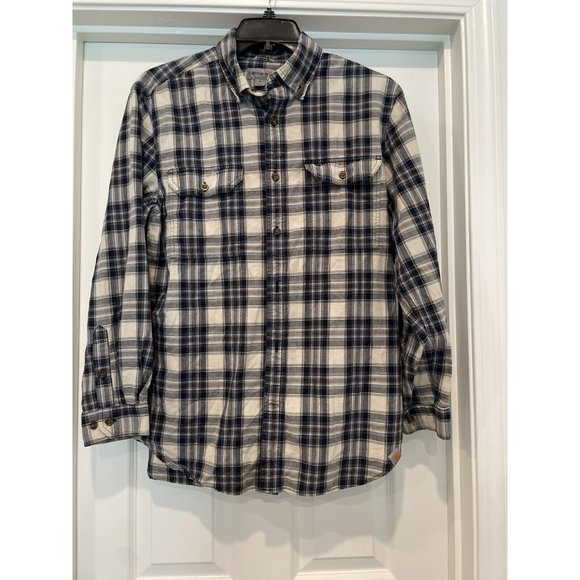 Carhartt Long Sleeve Shirt Mens Size Medium Relaxed Fit Button Up - Picture 1 of 6